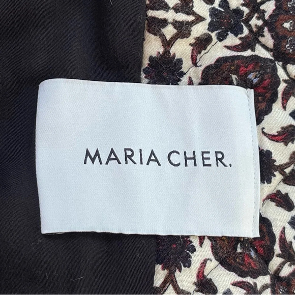 Maria Cher quilted beaded short evening jacket open front with pocket size 0 - Picture 8 of 12